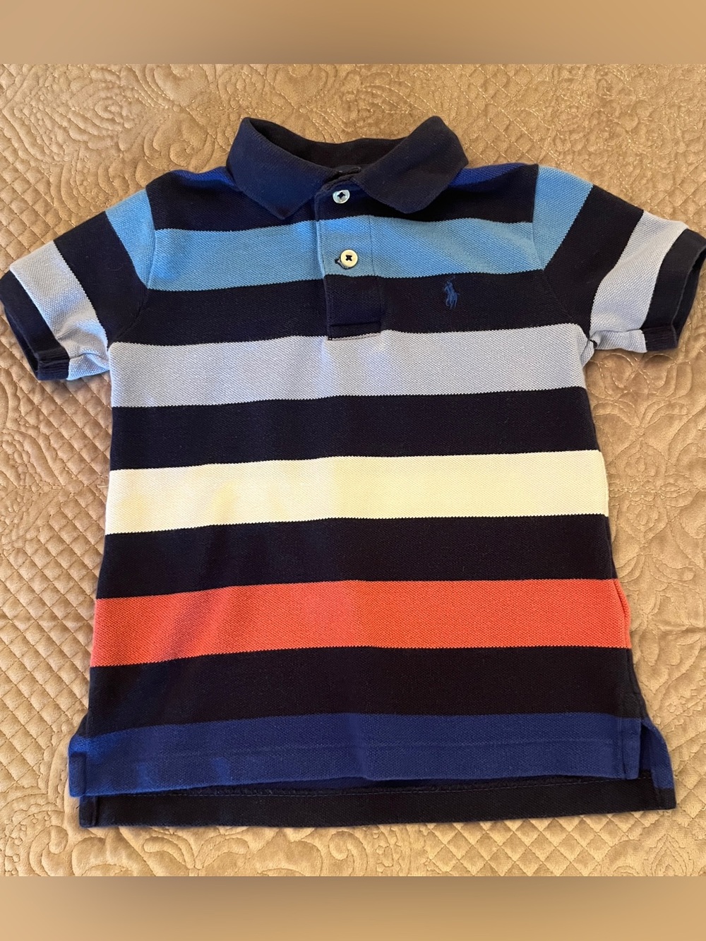 Ralph Lauren Polo Boys' Striped Shirt in Navy Multi Color